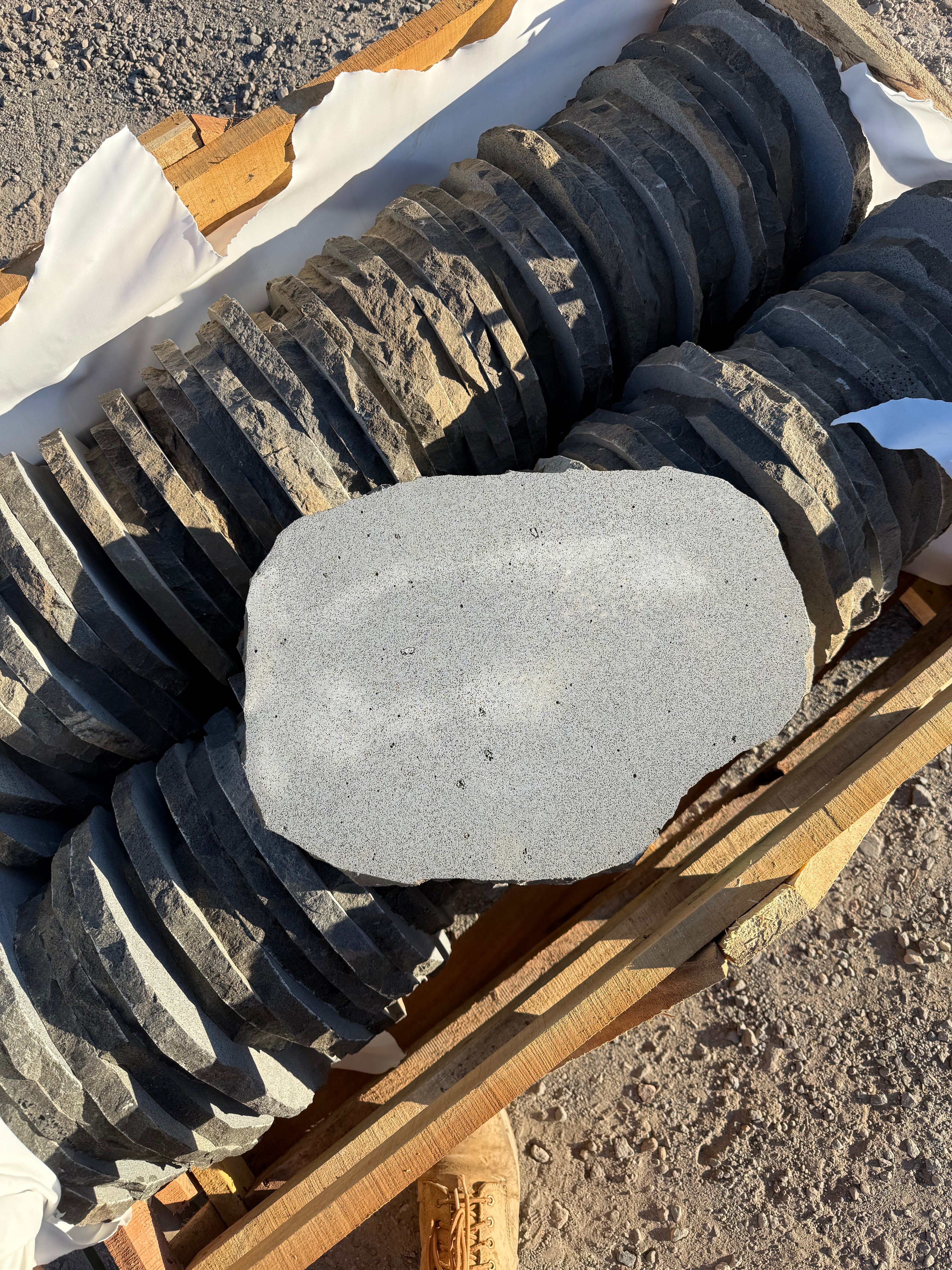 Organic Rounds (Steppers) - Light Bluestone