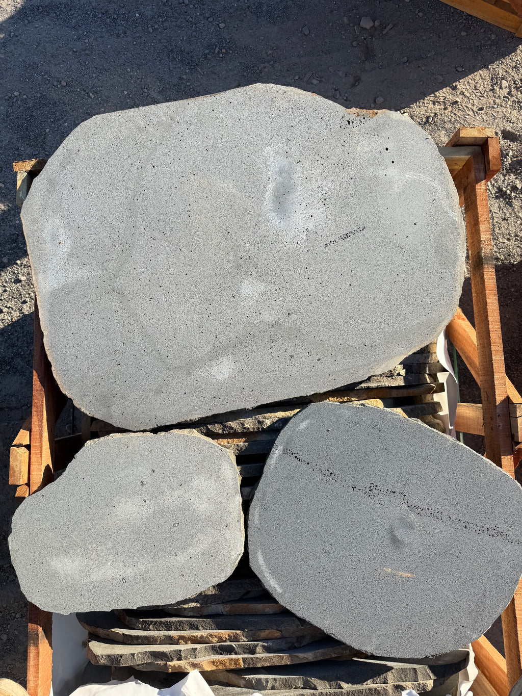 Organic Rounds (Steppers) - Light Bluestone