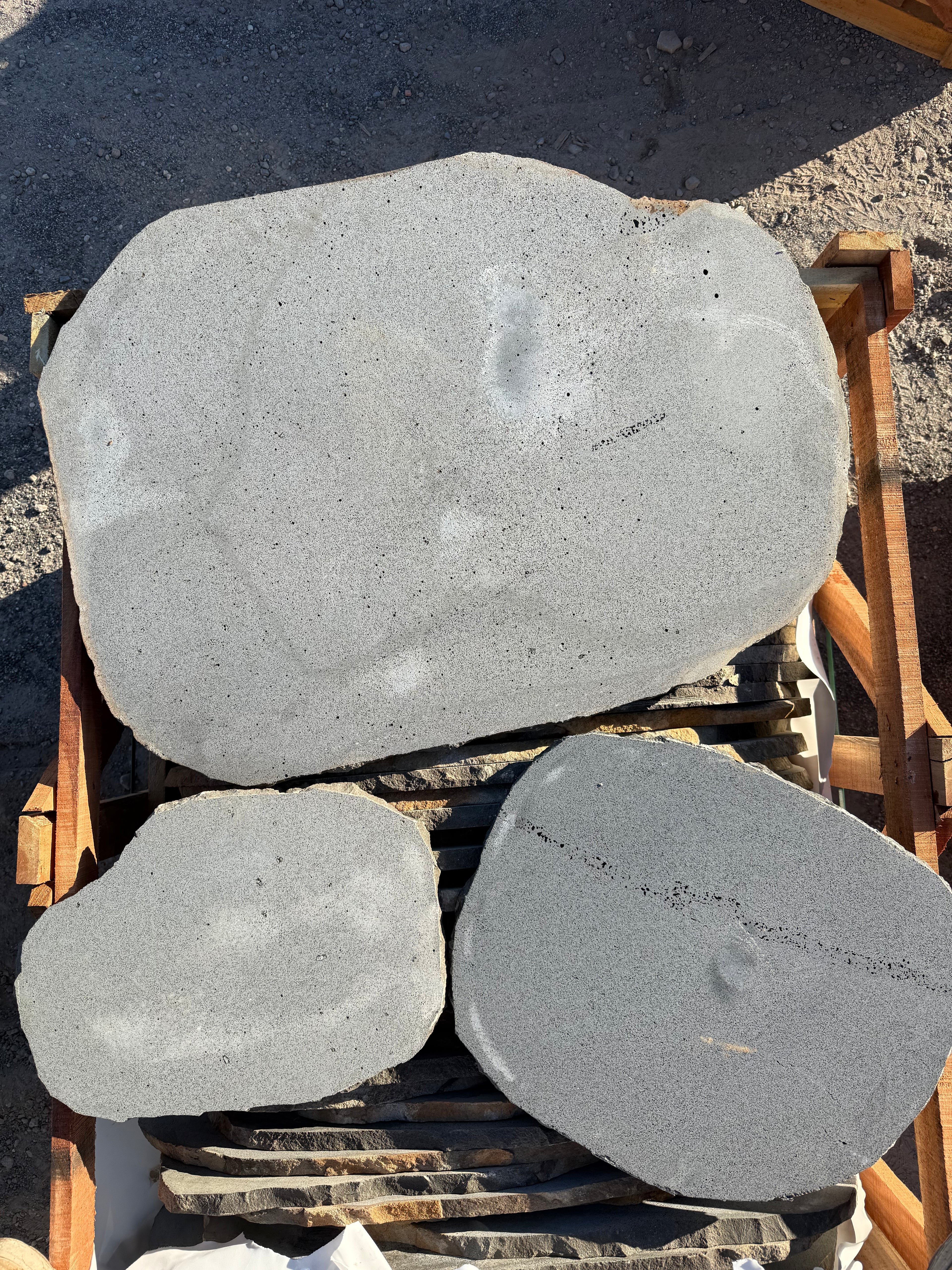 Organic Rounds (Steppers) - Light Bluestone